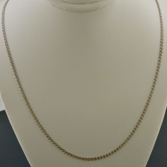 10K White Gold | 2mm Interlink Love Chain 18 inch | Pendant Chain Necklace | Spring Ring Clasp | 1-Day | Gift Box Included
