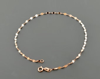 10K ROSE GOLD | 1.9MM Wide | Polished Marine Link 7.5 inch BRACELET | Spring Ring Clasp | Free Shipping 1Day | Gift Box Included