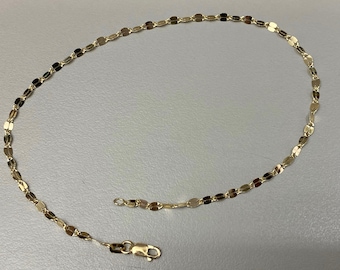 BRANSOLETKA Z ŻÓŁTEGO ZŁOTA PRÓBY 14 K | Szerokość 2,5 mm | Solidne ogniwo lustrzane 6,5 cala | Zapięcie na karabińczyk | Darmowa wysyłka w ciągu 1 dnia | W zestawie pudełko prezentowe