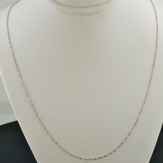 White gold 18 inch necklace deals