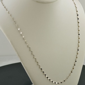 10K White Gold | 16"-24" Inch Marine Link Chain Necklace | Free Domestic Shipping  | Made in Italy | Gift Box Included