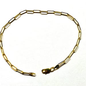 Bransoletka z klipsem do papieru 14K ŻÓŁTE ZŁOTO, 7,5 cala | Szerokość 2,5 mm | Zapięcie na homara | Darmowa wysyłka krajowa w ciągu 1 dnia | W zestawie pudełko prezentowe zdjęcie 1