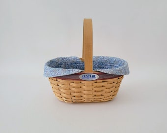 Panier Longaberger, célébration du siècle avec doublure en tissu et protecteur, 2000 petit panier d'appréciation de l'hôtesse, cadeau pour enseignant, fabriqué aux États-Unis