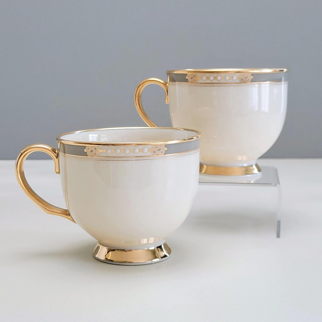 Vintage Lenox Mckinley Teacup Set of 2, Presidential Collection