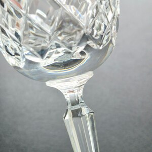 Vintage Schott-Zwiesel "Classic Clear" Crystal Wine Glass Set of 2, Cut Criss Cross & Fan, 6fl. oz., Germany c.1983-93 Bild 6