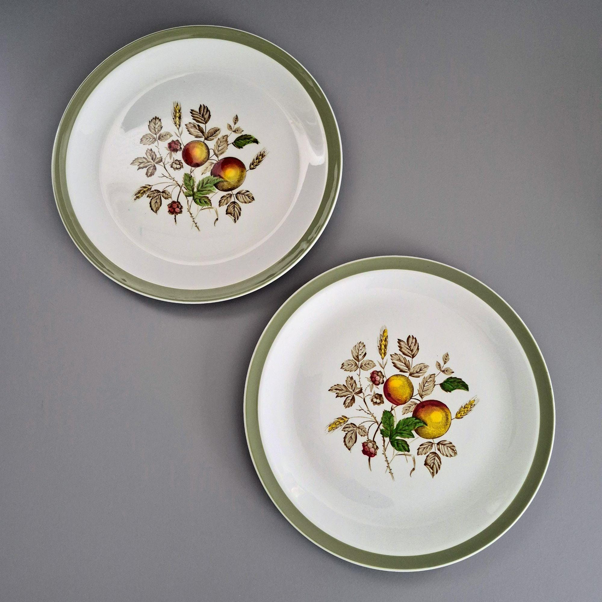 Vintage Alfred Meakin Hereford Dinner Plate, Set of 2, Fruit
