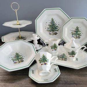 Nikko Christmas Dishes, Classic Collection C1979-83 Octagonal