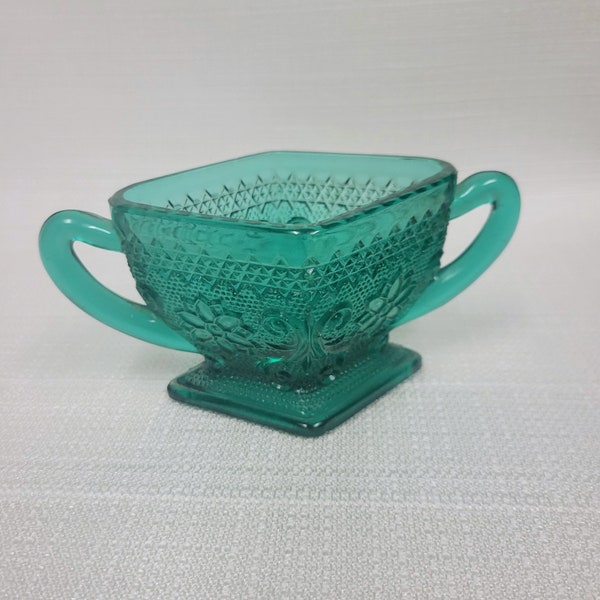 Green Carnival Glass Candy Dish Etsy