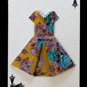 Carte robe origami *** CÉLIBATAIRES***