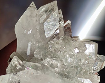 Clear apophyllite crystals
