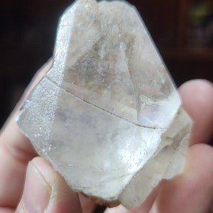 Apophyllite crystals in perfect calcite crystal