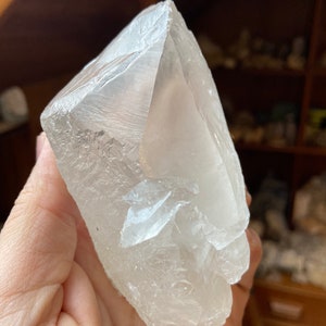 Apophyllite crystals in perfect calcite crystal
