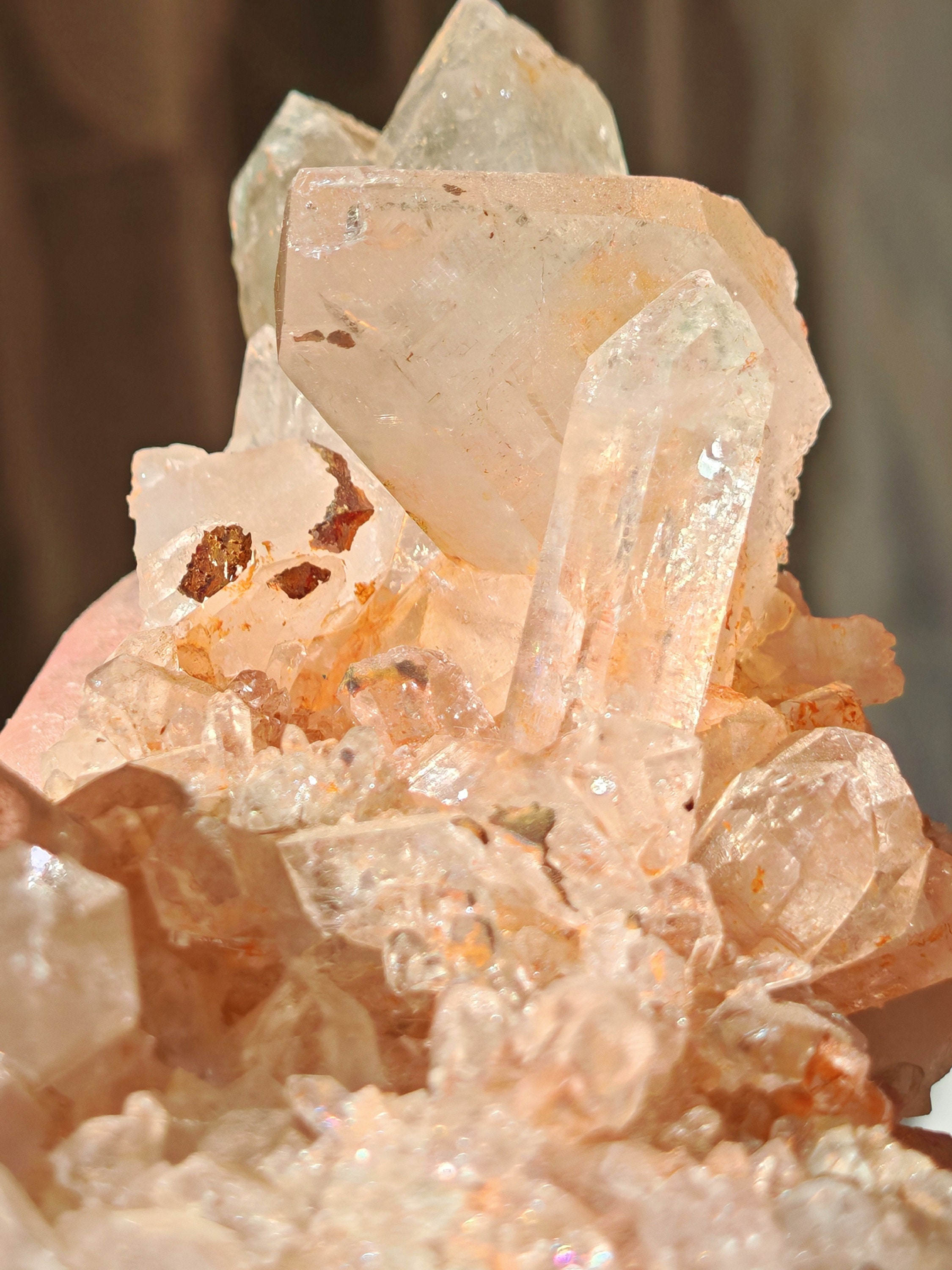 ピンクのヒマラヤ水晶クラスター - Etsy 日本