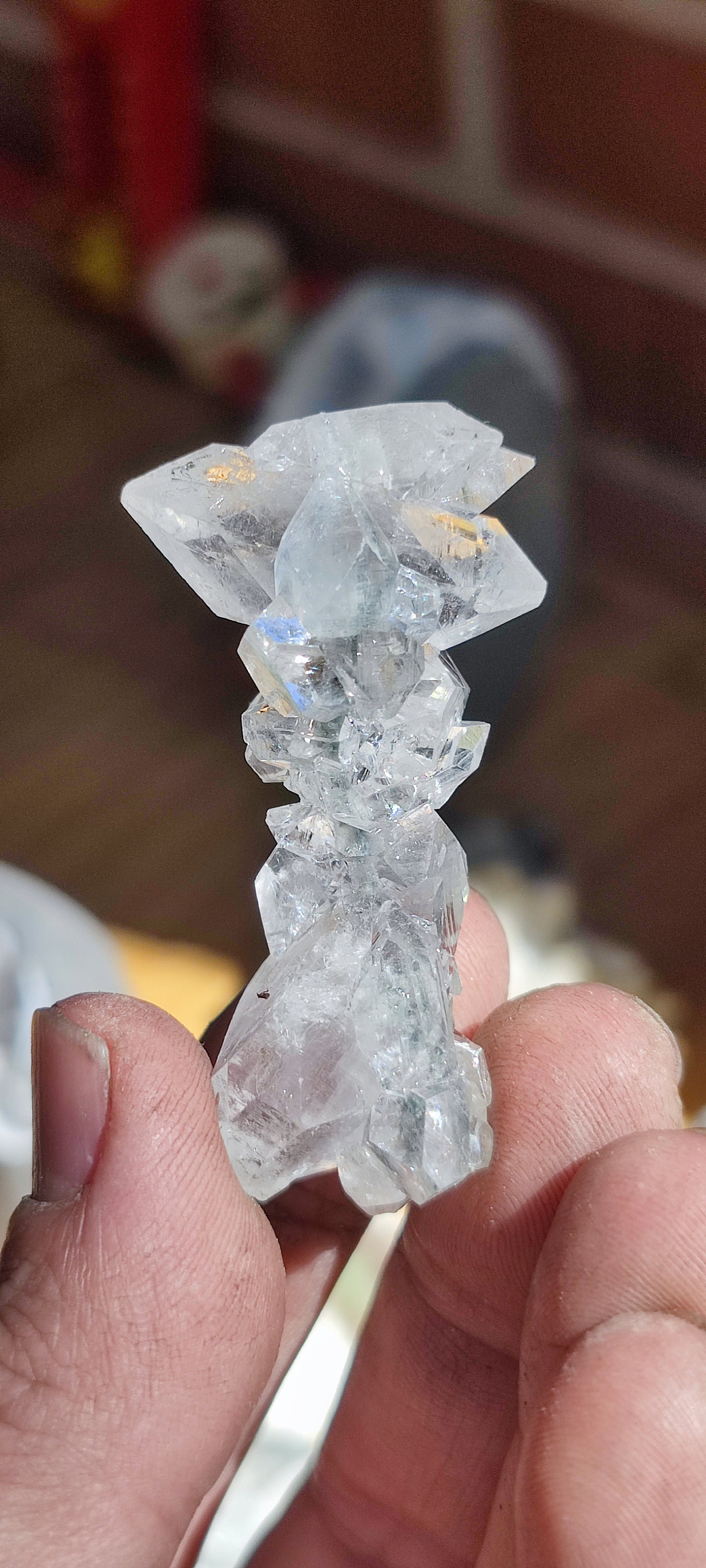 美品✨ブラックカルセドニー＆アポフィライト母岩付き結晶原石 美品✨ブラックカルセドニー＆アポフィライト母岩付き結晶原石