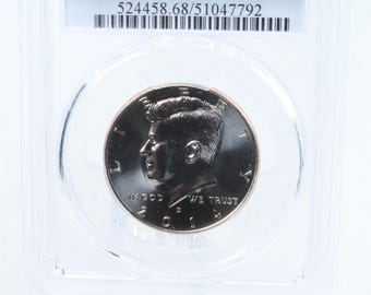 Moneda de medio dólar Kennedy 2014-D PCGS MS68 con número de huelga 50C