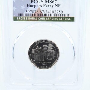 2016-P PCGS MS67 Harpers Ferry NP Quarter Business Strike 25C