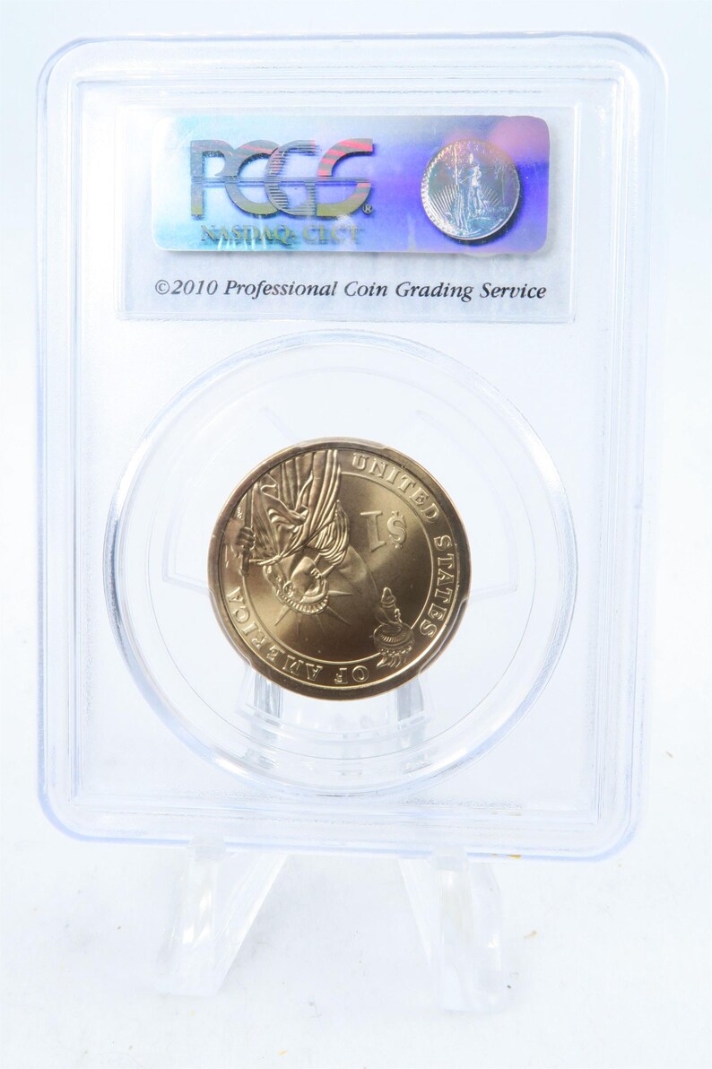 2010-P PCGS SP69 Abraham Lincoln Pos B Satin Finish Presdential Dollar image 2