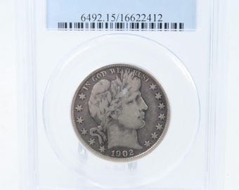 1902-P PCGS F15 Barber Half Dollar Business Strike 50C