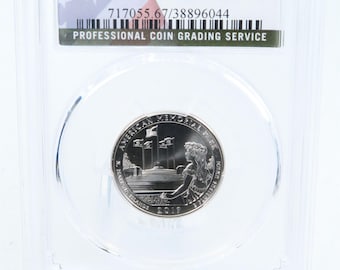 2019-P PCGS MS67 American Memorial NP Quarter Business Strike 25C