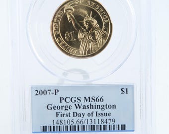 2007-P PCGS MS66 Washington Presidential Dollar