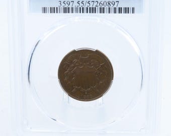 1868-P PCGS AU55BN Moneda de dos (2) centavos, acuñación comercial, 2C