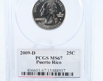 2009-D PCGS MS67 Puerto Rico Quarter Business Strike 25C