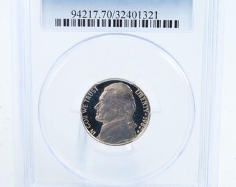 1982-S PCGS PR70DCAM Jefferson Nickel Proof 5C *Toning