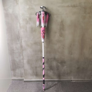 Réplica de accesorios para Cosplay del personal de piel de OW Pink Mercy Charity