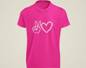 Peace and Love Sign T-Shirt