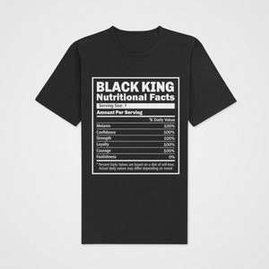 Black King Facts T-shirt, Fathers Day, Gift Gray