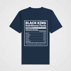 Black King Facts T-shirt, Fathers Day, Gift Blue