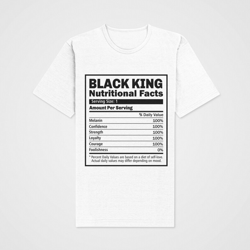 Black King Facts T-shirt, Fathers Day, Gift White