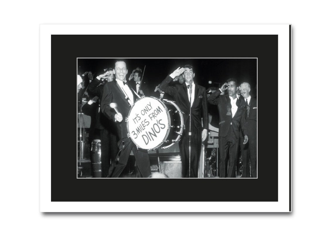 The Rat Pack It s Only 3miles From Dino s Framed Etsy
