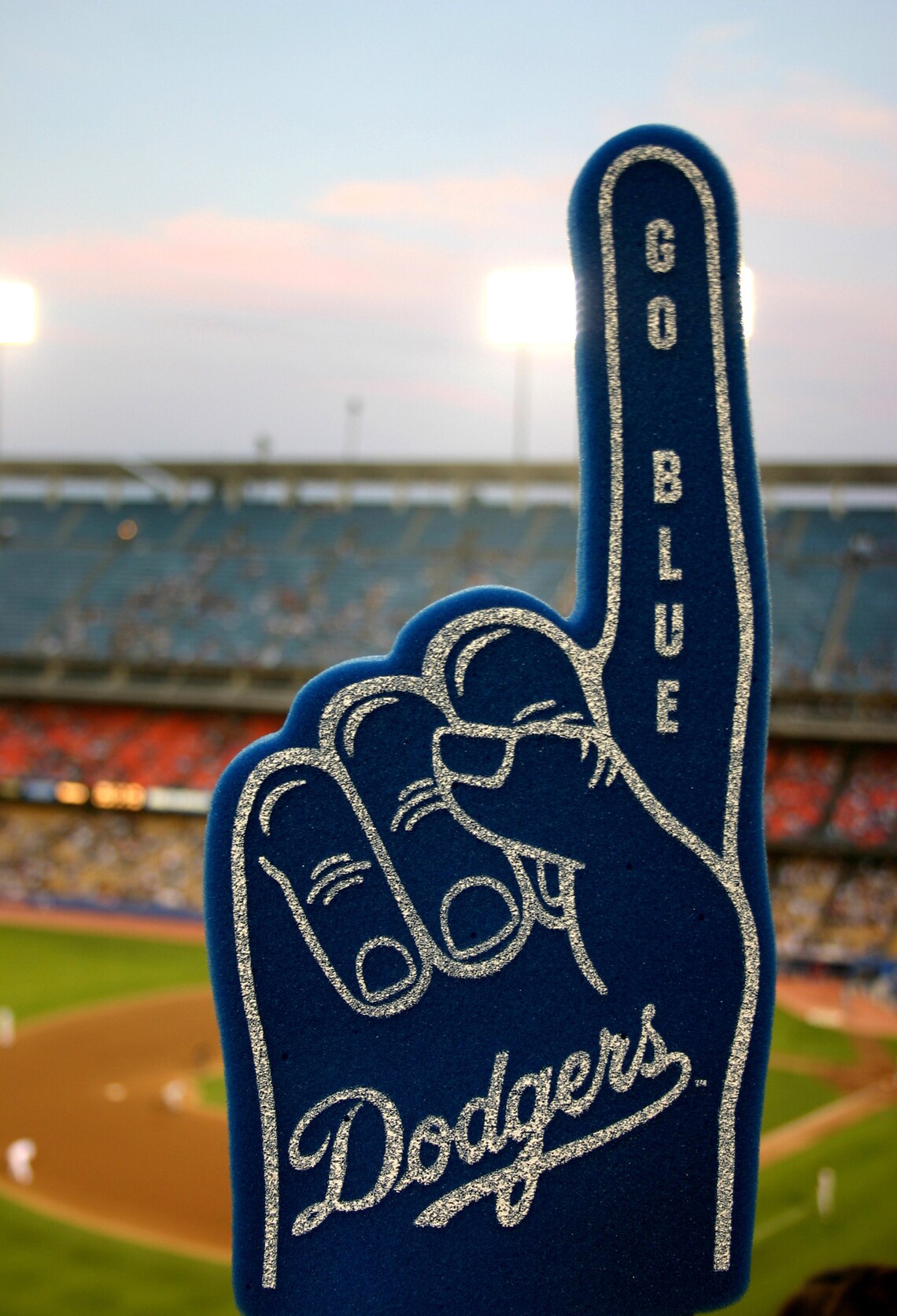 Los Angeles Dodgers Baseball Team Foam Hand Canvas Wall Art Etsy