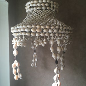 VTG Seashell Mobile Chandelier Boho Beach Decor