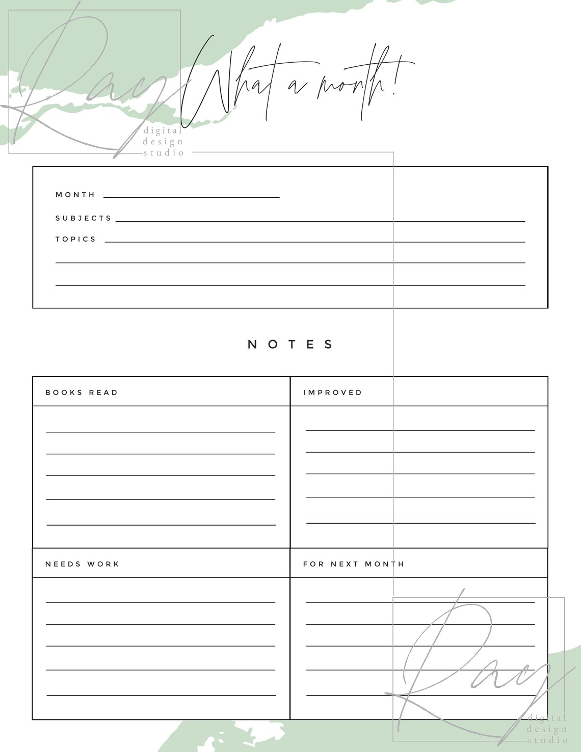 Homeschool Log 2020/21 Mint Green - Etsy