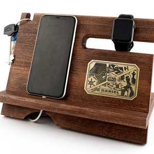 Star wars wood docking station dad gift Fathers day present SW engraved gifts for him