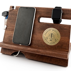 White tree custom wood docking station