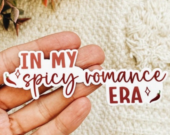 In My Spicy Romance Era Quote Sticker | Kindle Sticker | Spicy Romance Decal | Spicy Reads Sticker | Romance Era Sticker