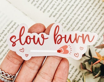 Slow Burn Book Trope Book Sticker | Romance Book Trope Stickers| Romance Reading Era Sticker | Favourite Trope Sticker Decal