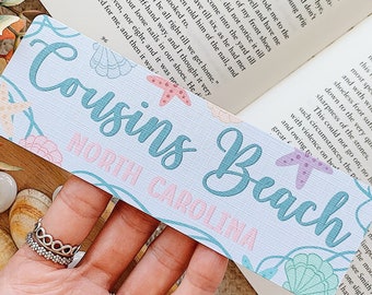 Cousins Beach North Carolina Linen Bookmark | Bookish Location Bookmark | Beach Book Gift | TSITP Bookmark | Summer Romance Bookmark