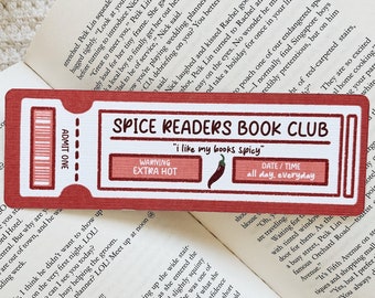 Spice Readers Book Club Linen Bookmark | Coupon Style Bookmark | Book Gift | Spicy Romance Bookmark | Spice Bookmark