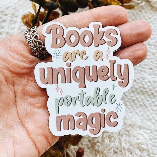 Book are a Uniquely Portable Magic Quote Sticker