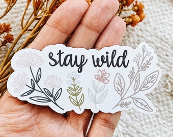 Stay Wild Wildflower Sticker