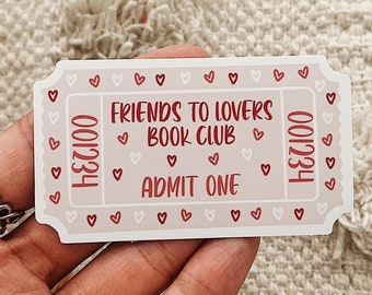 Friends to Lovers Romance Trope Book Club Sticker