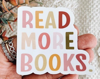 Pastel Read More Books Quote Sticker