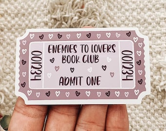 Enemies to Lovers Romance Trope Book Club Sticker
