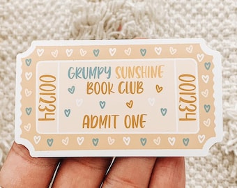 Grumpy Sunshine Romance Trope Book Club Sticker