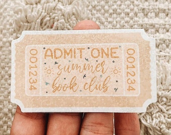 Summer Book Club Glitter Sticker