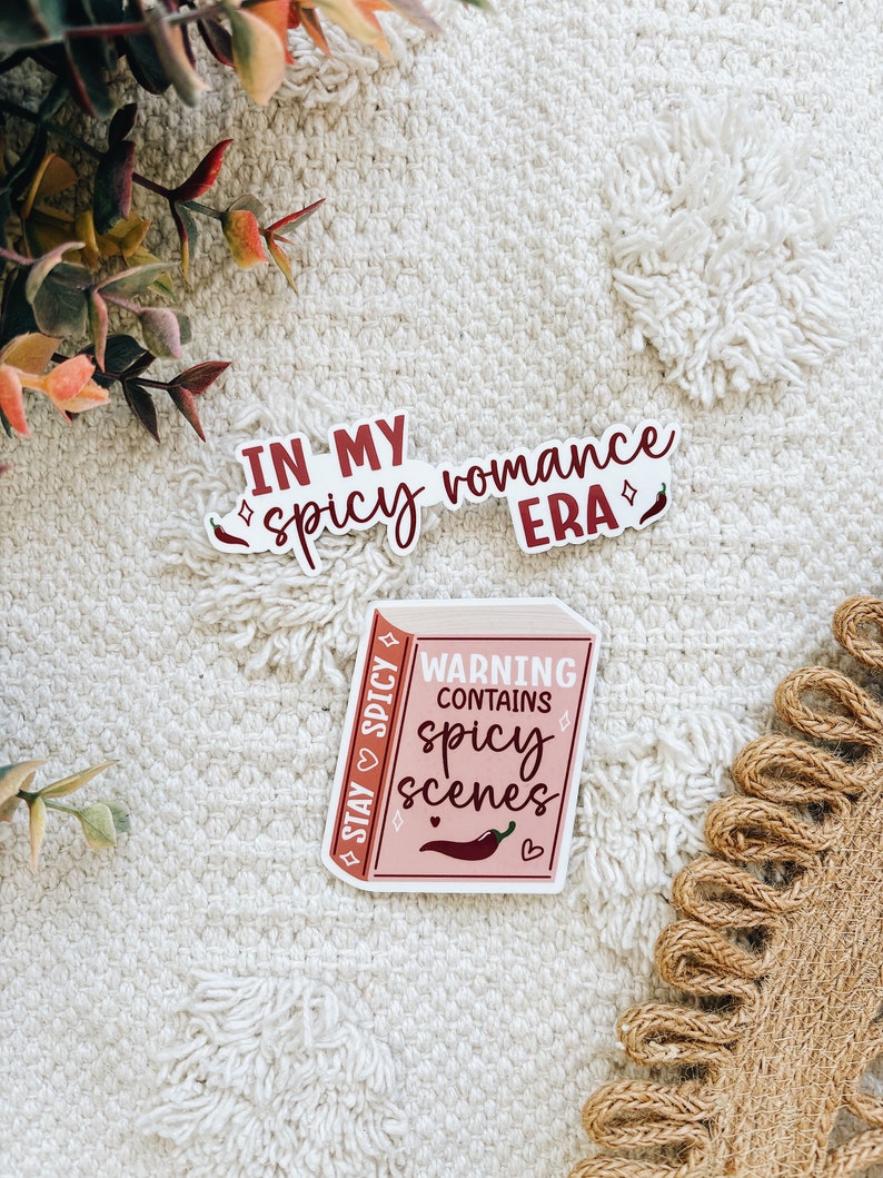 Warning Contains Spicy Scenes Book Sticker In My Spicy Reading Era Spice Book Club Book Sticker image 2